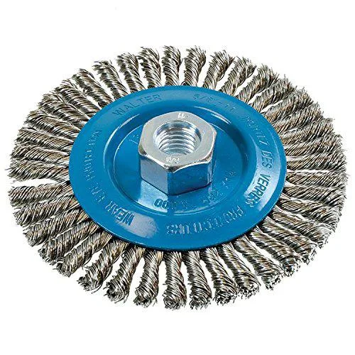 Stainless steel stringer bead wire wheel brush 5 inch diameter
