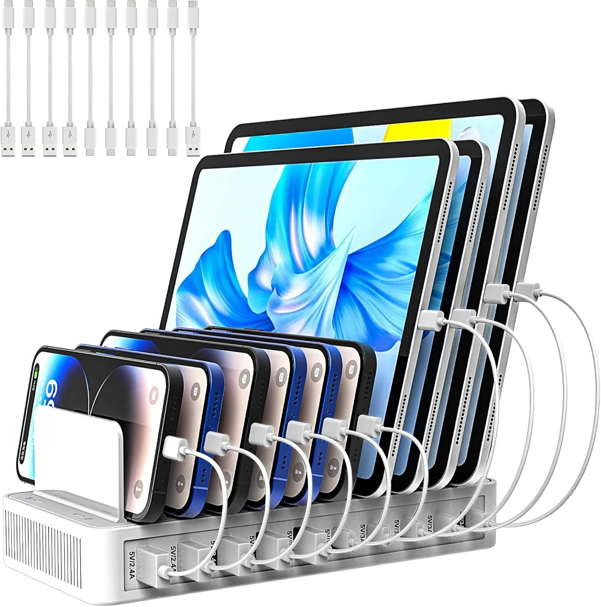 BFKK BFKK 100W 10-Port Charging Station White — product photo