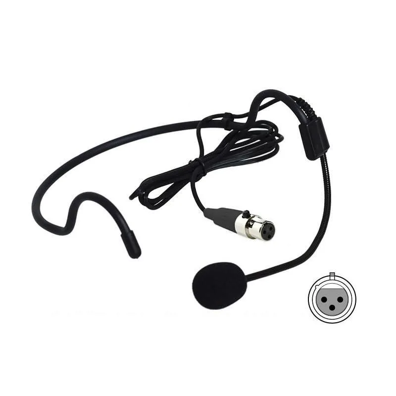 GENERIC JZ10010389 Headworn Headset Microphone 3-Pin Mini XLR Black — product photo