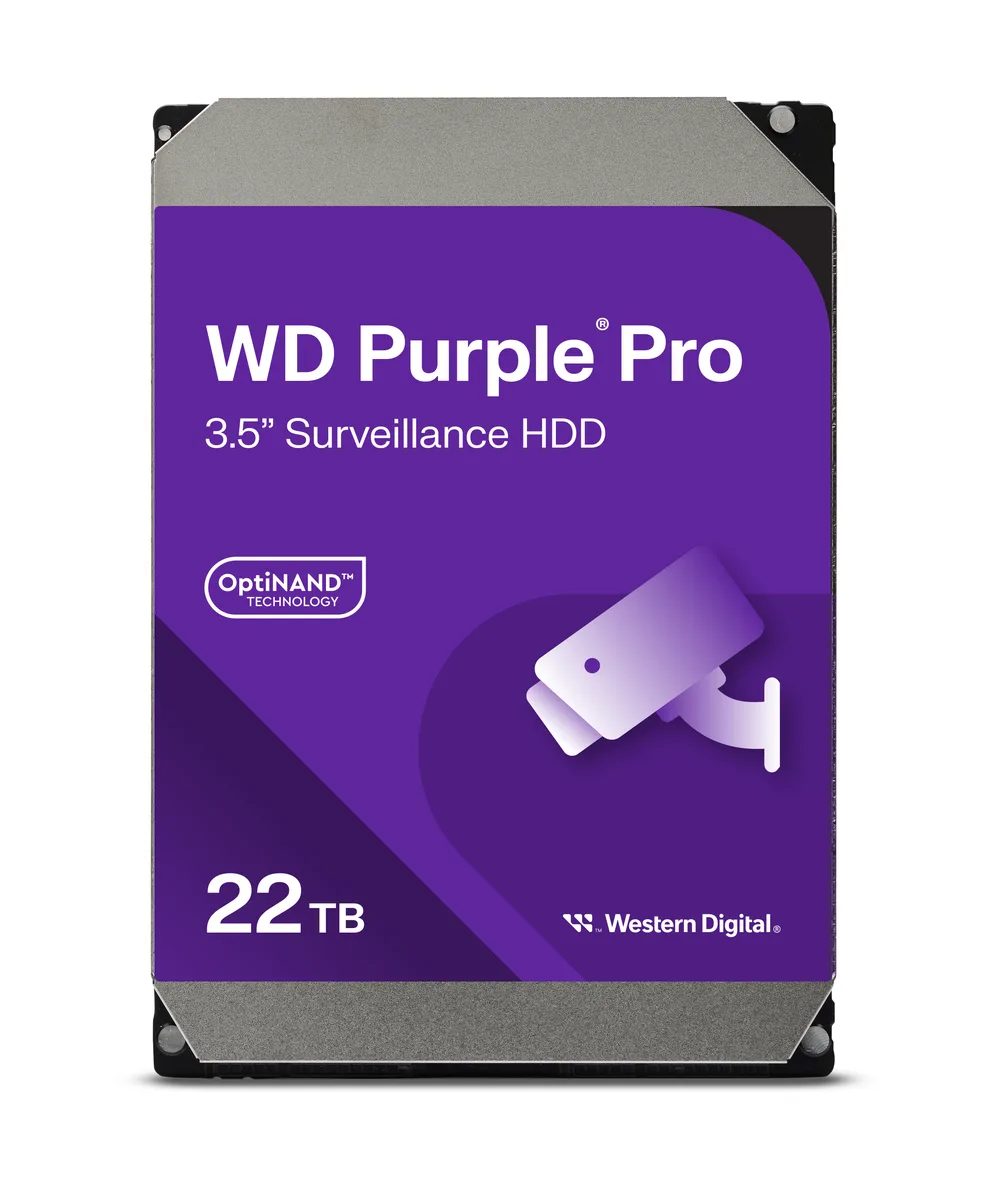 Western Digital Western Digital WD221PURP Purple Pro 22TB 7200 RPM 512MB SATA 6.0Gb/s 3.5" internal hard drive — product photo