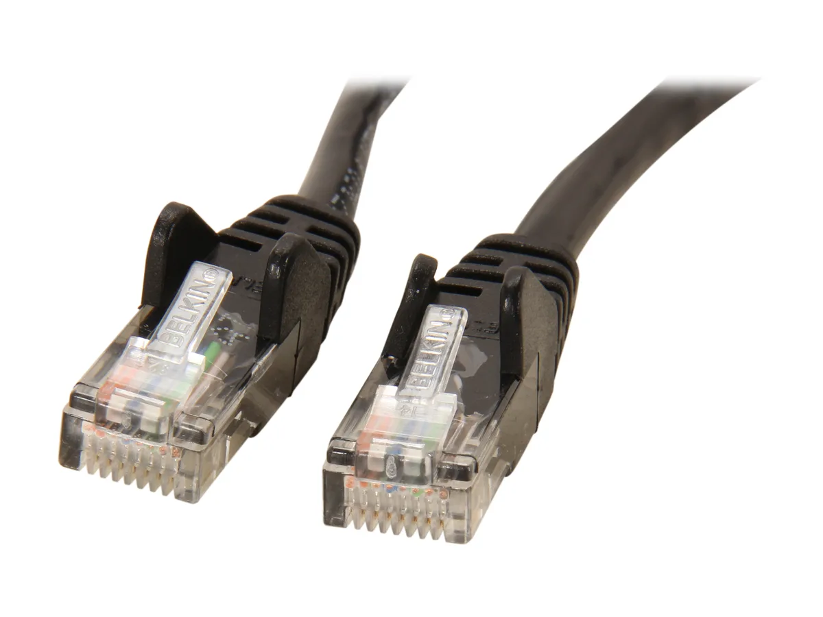 Belkin Belkin A3L791-05-BLK-S Cat 5E network ethernet cable 5 ft black — product photo