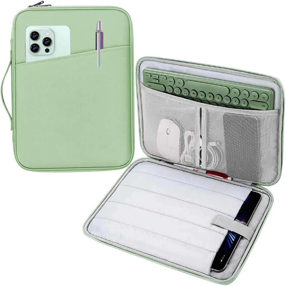  CAAORDKSO SM013 11.6-12.4 Inch Laptop Sleeve Mint Green — product photo