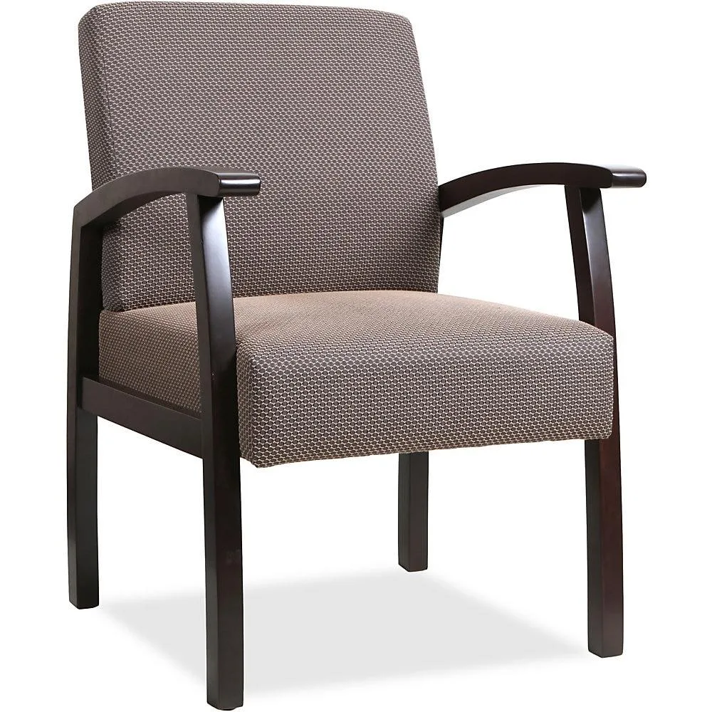 Lorell Lorell LLR68554 Espresso Frame Taupe Guest Chair — product photo