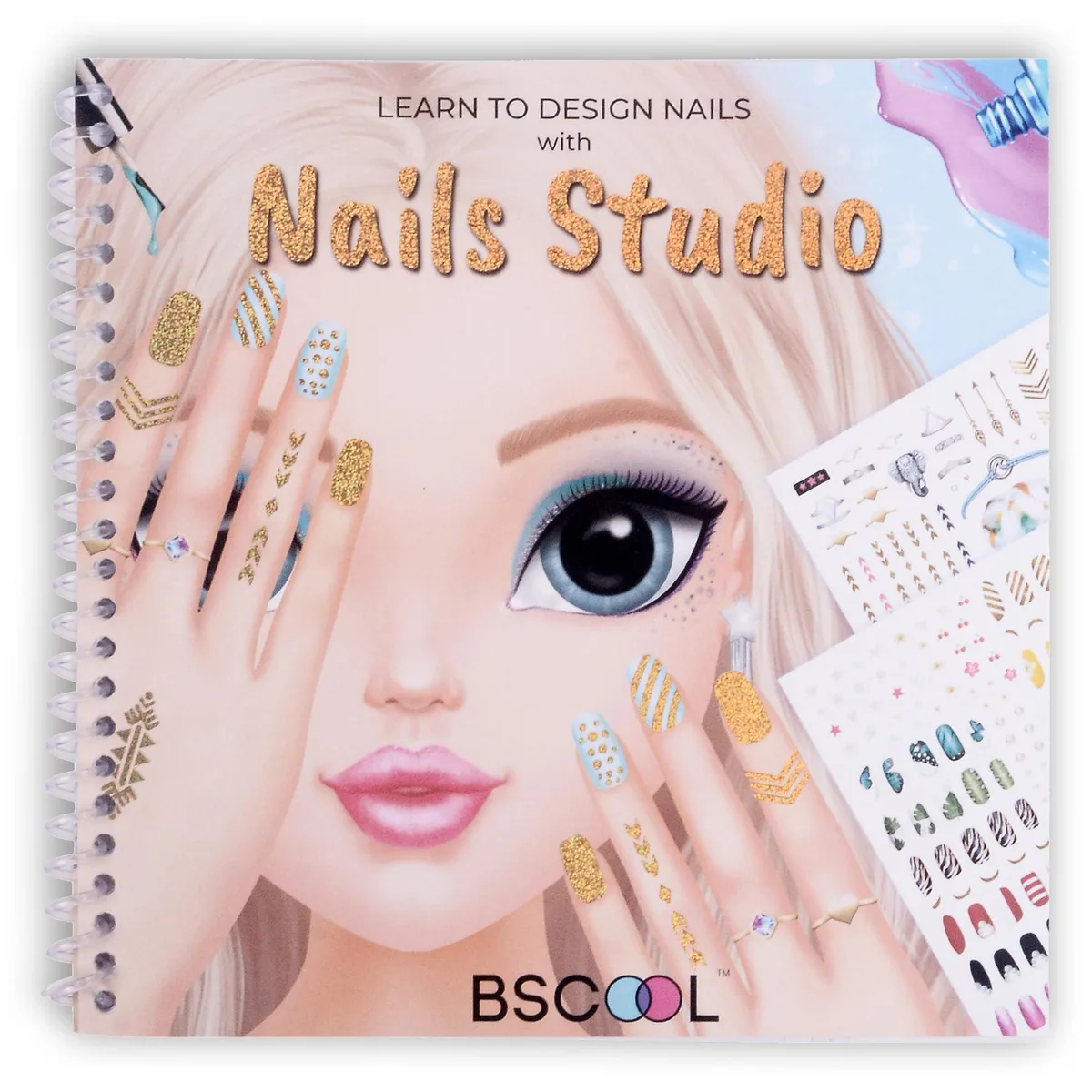 BSCOOL A267371 Nail Design Drawing Book 33 Pages 100+ Stickers 15 Models — product photo