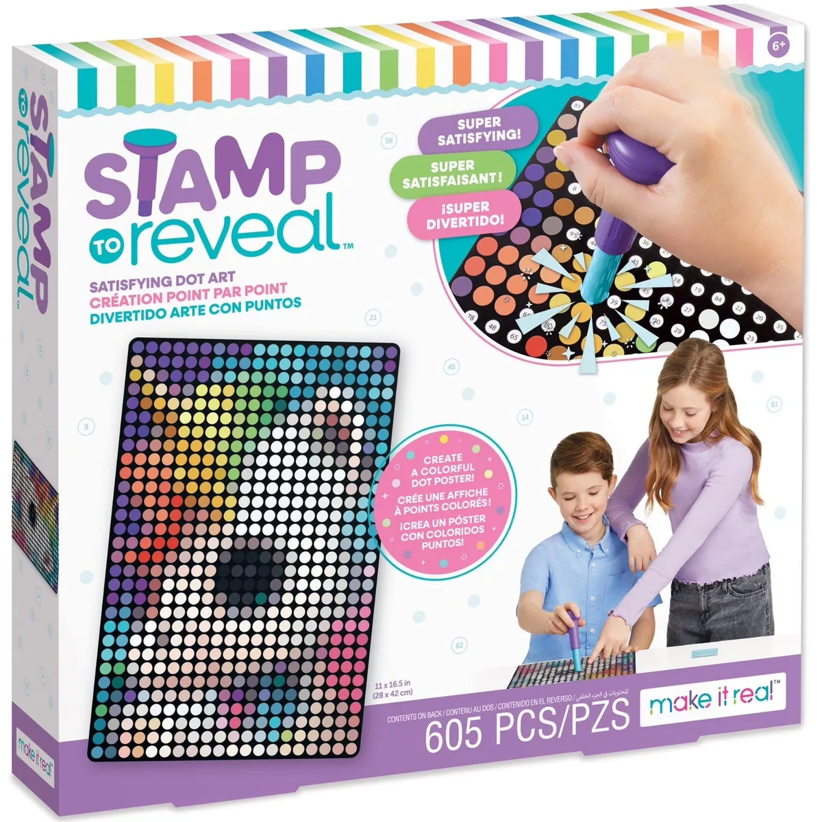 Make It Real Make It Real Stamp To Reveal Unicorn 605pcs DIY Dot Poster — product photo