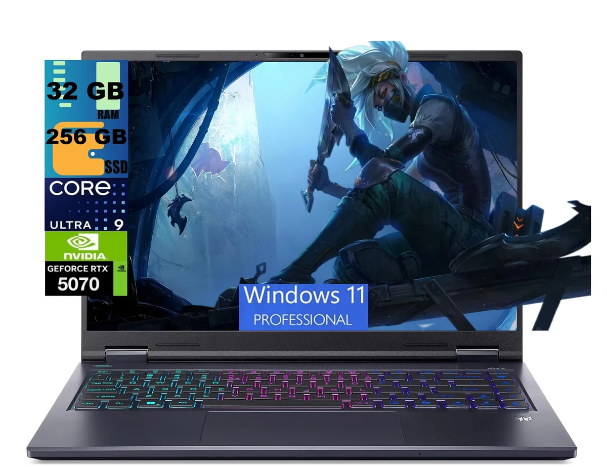 Acer America Acer America Predator Helios Neo 14 AI gaming laptop Intel Core Ultra 9 285H RTX 5070 32GB 256GB Pro 14.5 — product photo