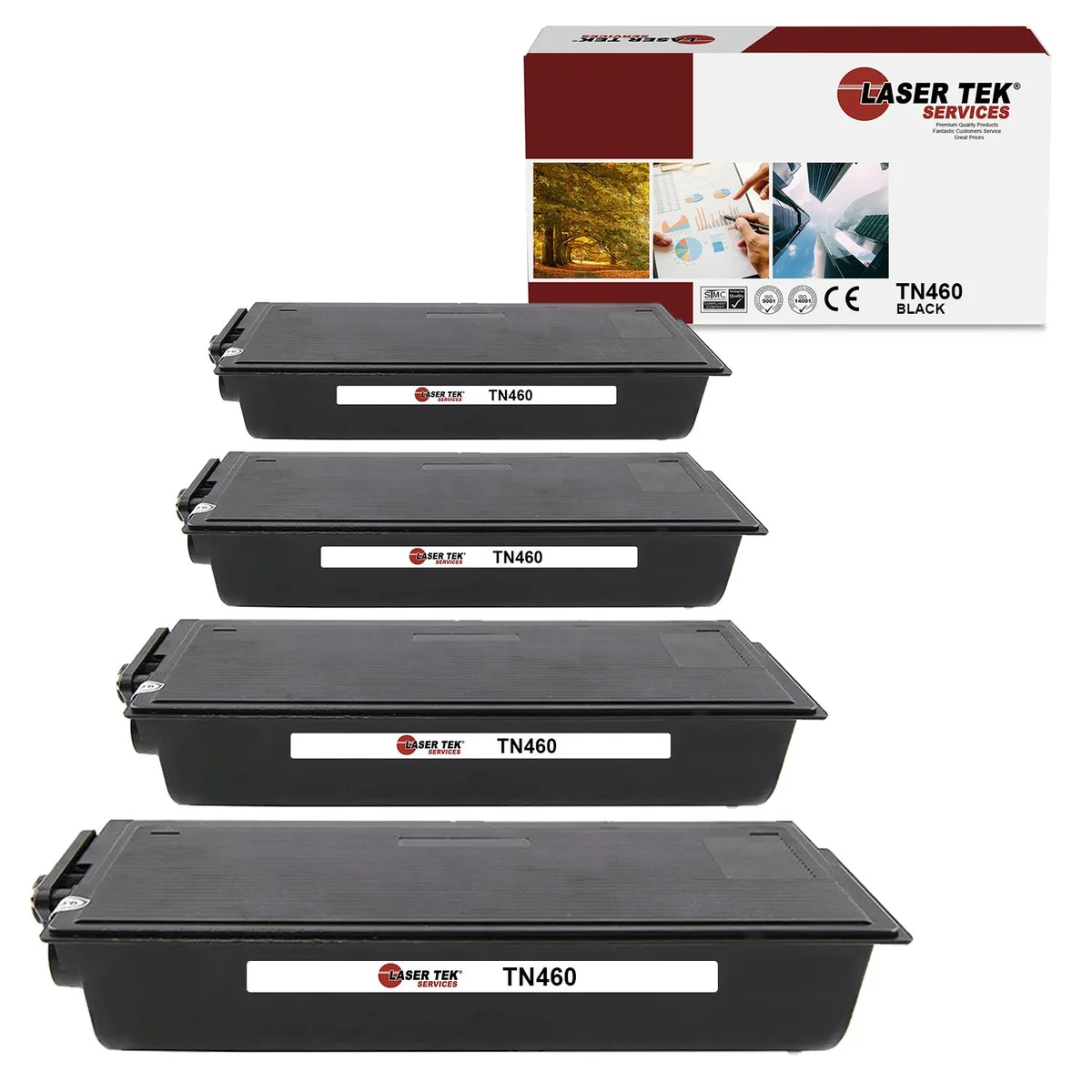 Laser Tek Services Laser Tek Services TN460 4-Pack Black Toner Cartridges — product photo