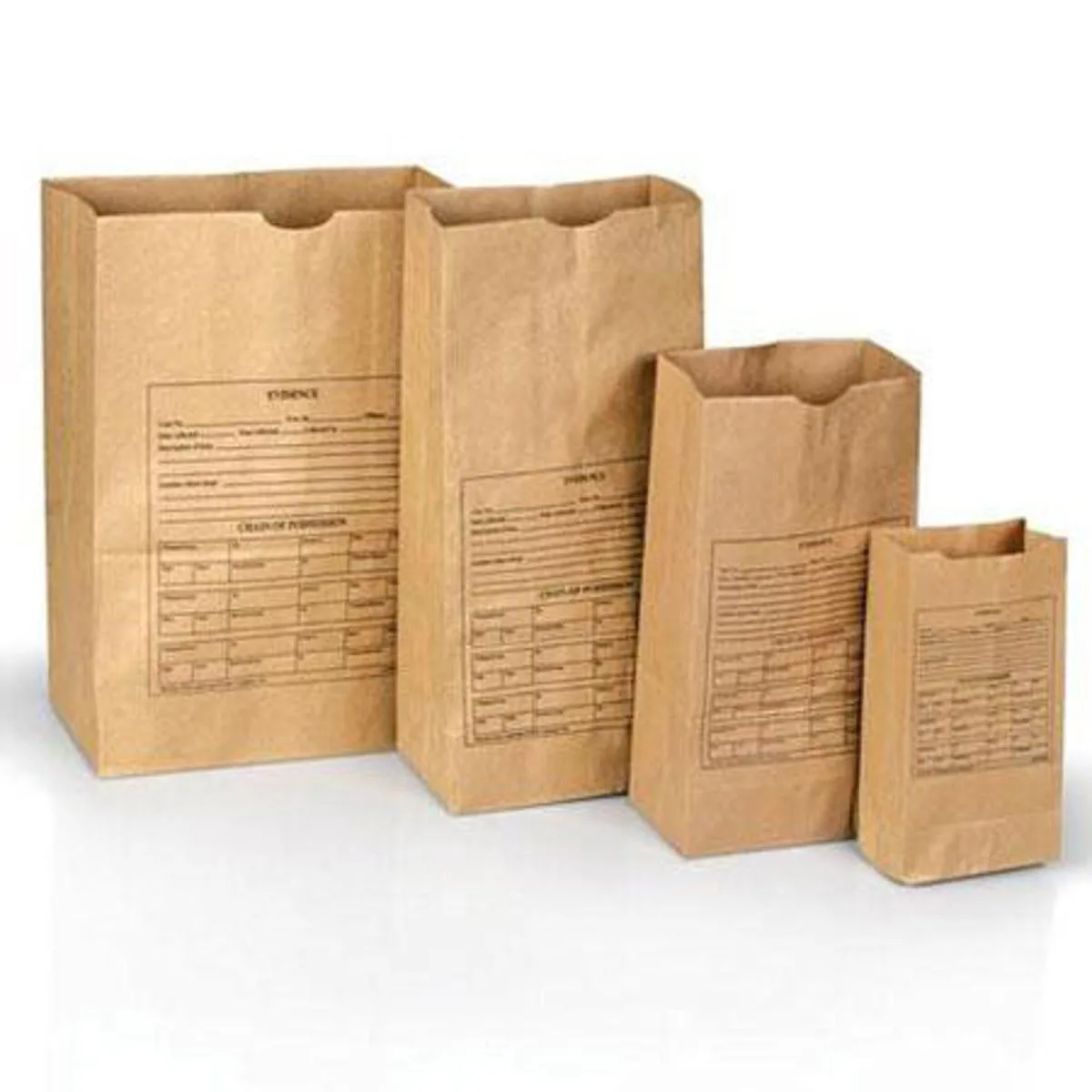 Safariland Safariland Printed Paper Evidence Bags Style 4 Pack of 100 — product photo