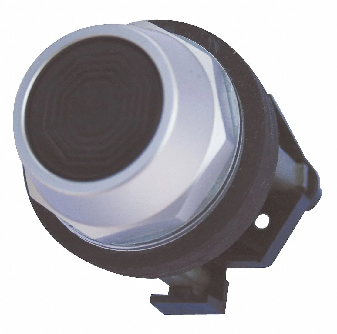 Eaton 30 mm flush pushbutton black metal operator anodized aluminum bezel