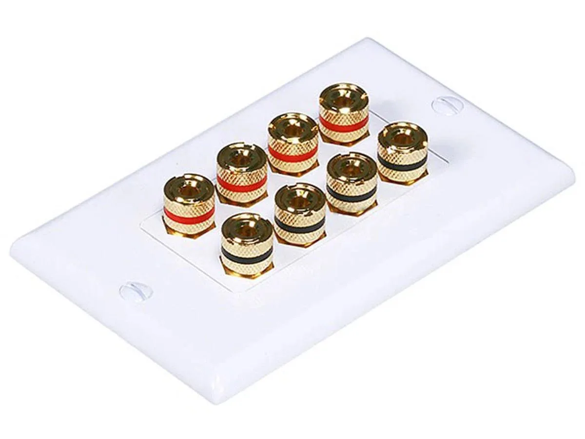 Monoprice Inc. Monoprice Inc. 103326 4-Speaker Banana Binding Post Wall Plate Cover — product photo