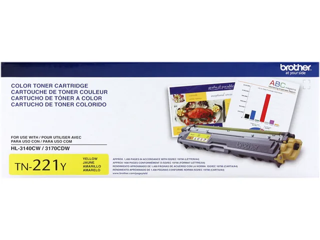 Brother Brother TN221Y Yellow Toner Cartridge 1400 Pages — product photo