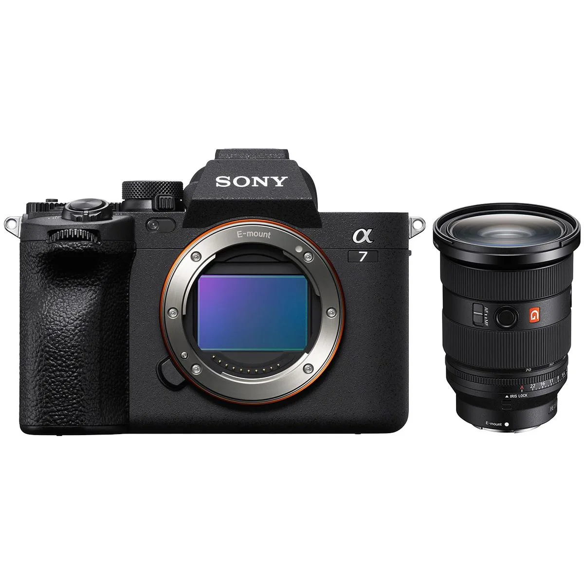 Sony Sony Alpha a7 IV 33MP compact mirrorless camera with FE 24-70mm f/2.8 GM II lens — product photo