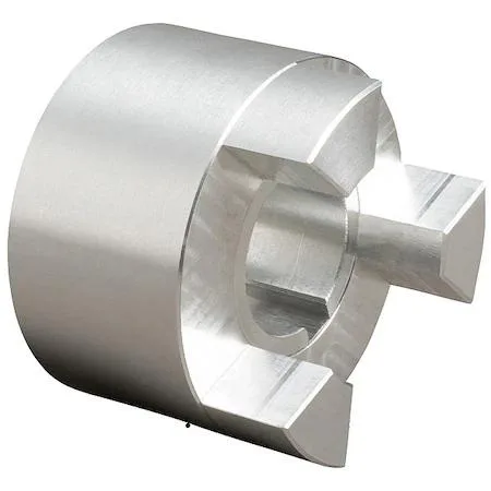 Aluminum jaw coupling hub with 1-1/8 inch bore and keyway