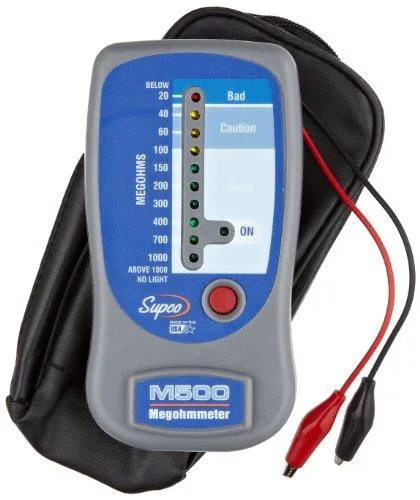 SUPCO SUPCO M500 Megohmmeter 500V DC 20 megaohm to 1 gigohm measurement tool — product photo