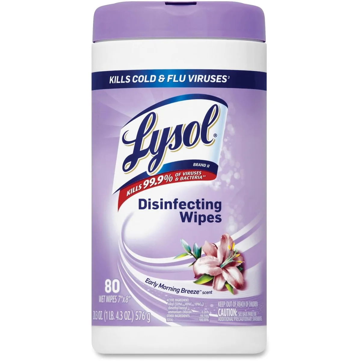 Reckitt Benckiser Reckitt Benckiser 89347CT Lysol Disinfecting Wipes 80 count cleaning — product photo
