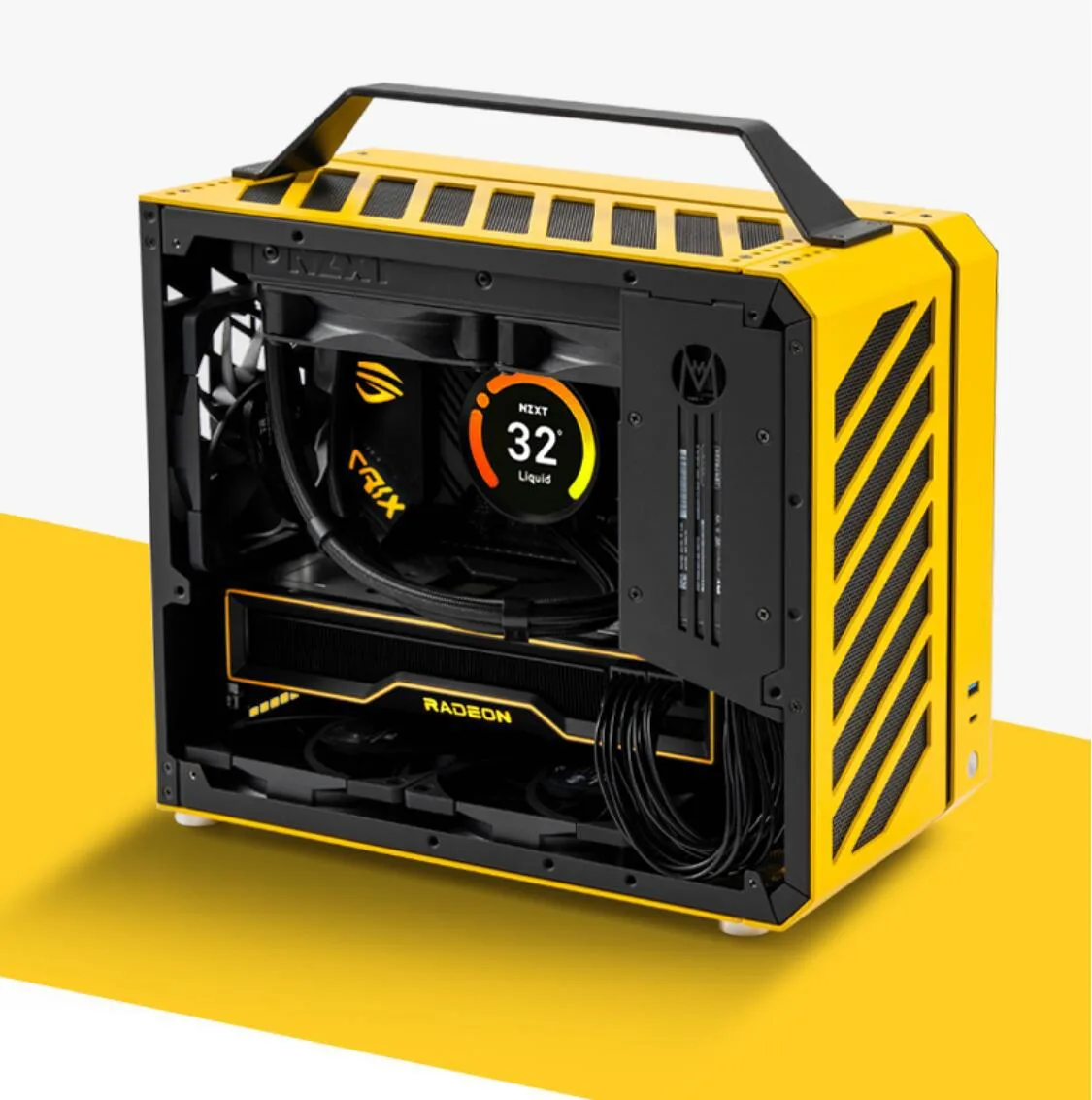 Corn Electronics Corn Electronics C26 Yellow ITX/MATX PC Case 315×155×265 mm — product photo
