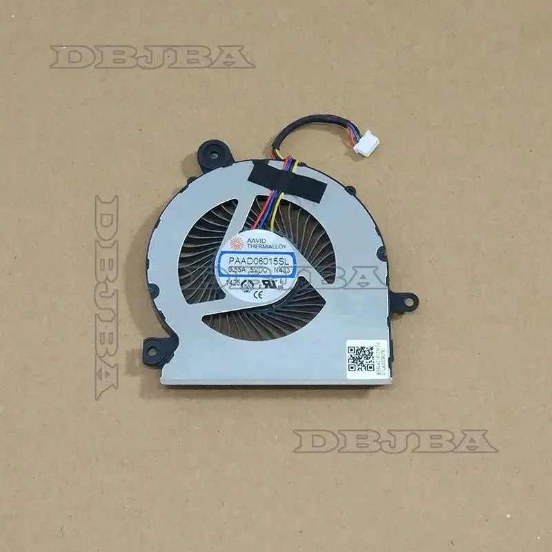 Small black rectangular laptop cooling fan with wire connector