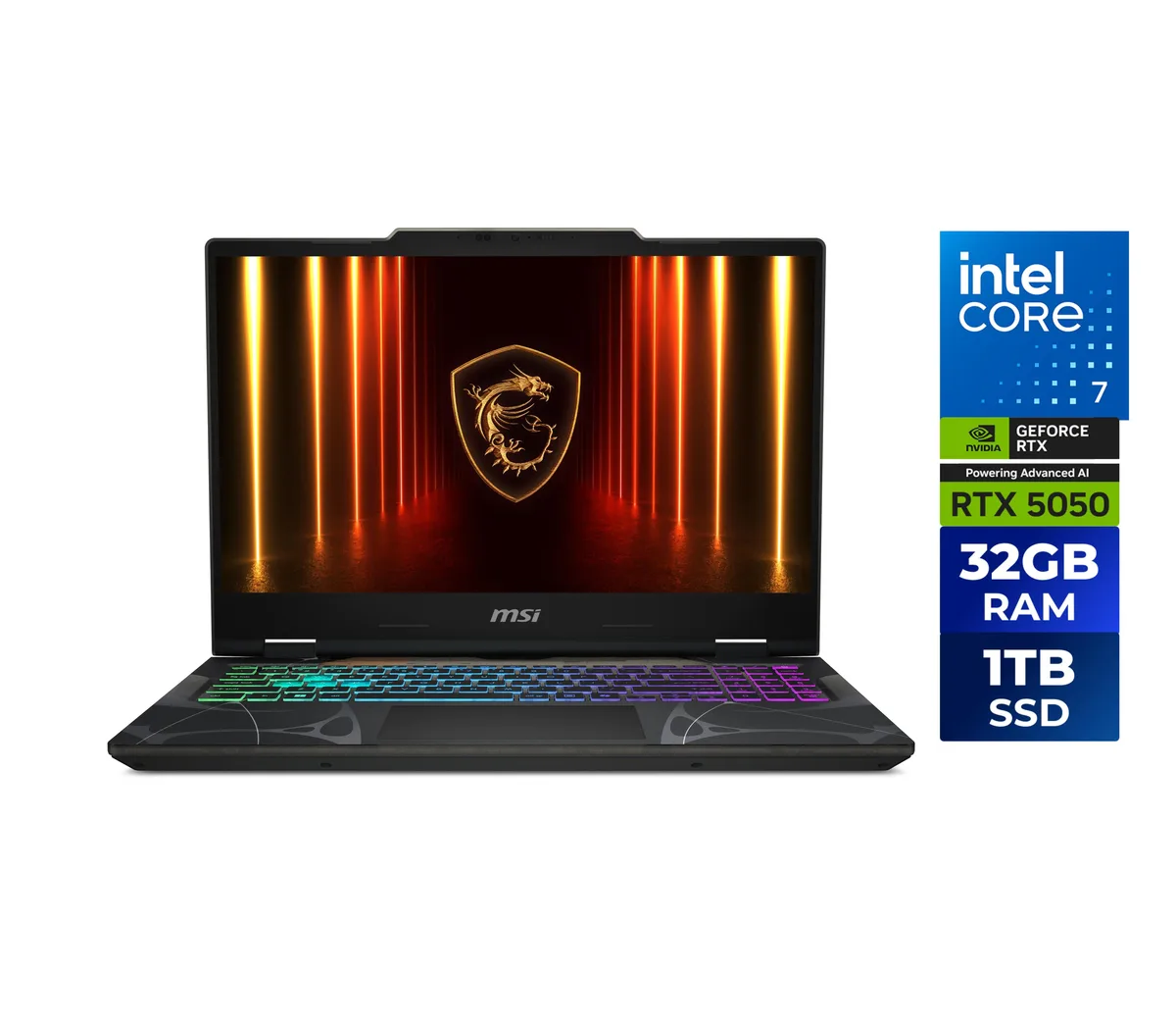 MSI MSI Cyborg 15 CYBORG15B2257 laptop Intel Core 7 240H 32GB 1TB RTX 5050 144Hz — product photo