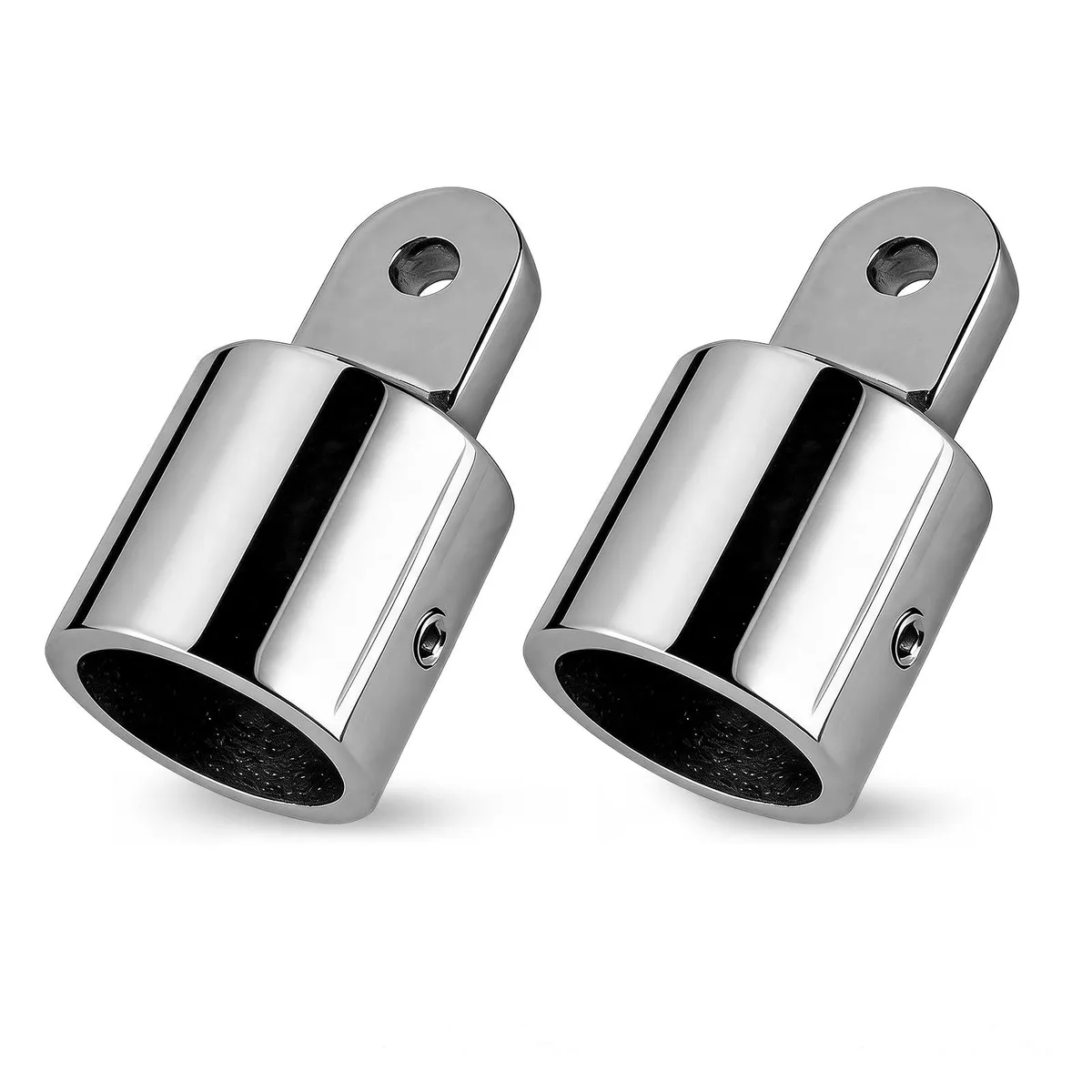 Twelve stainless steel 316 bimini eye ends, antique silver finish