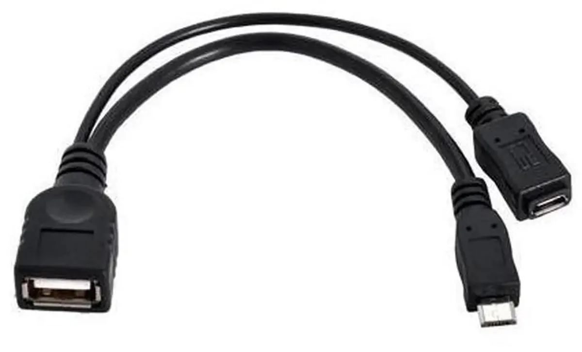 SMUGDESK SMUGDESK USB 2.0 OTG Adapter Cable A Male to Micro USB with Power Port — product photo