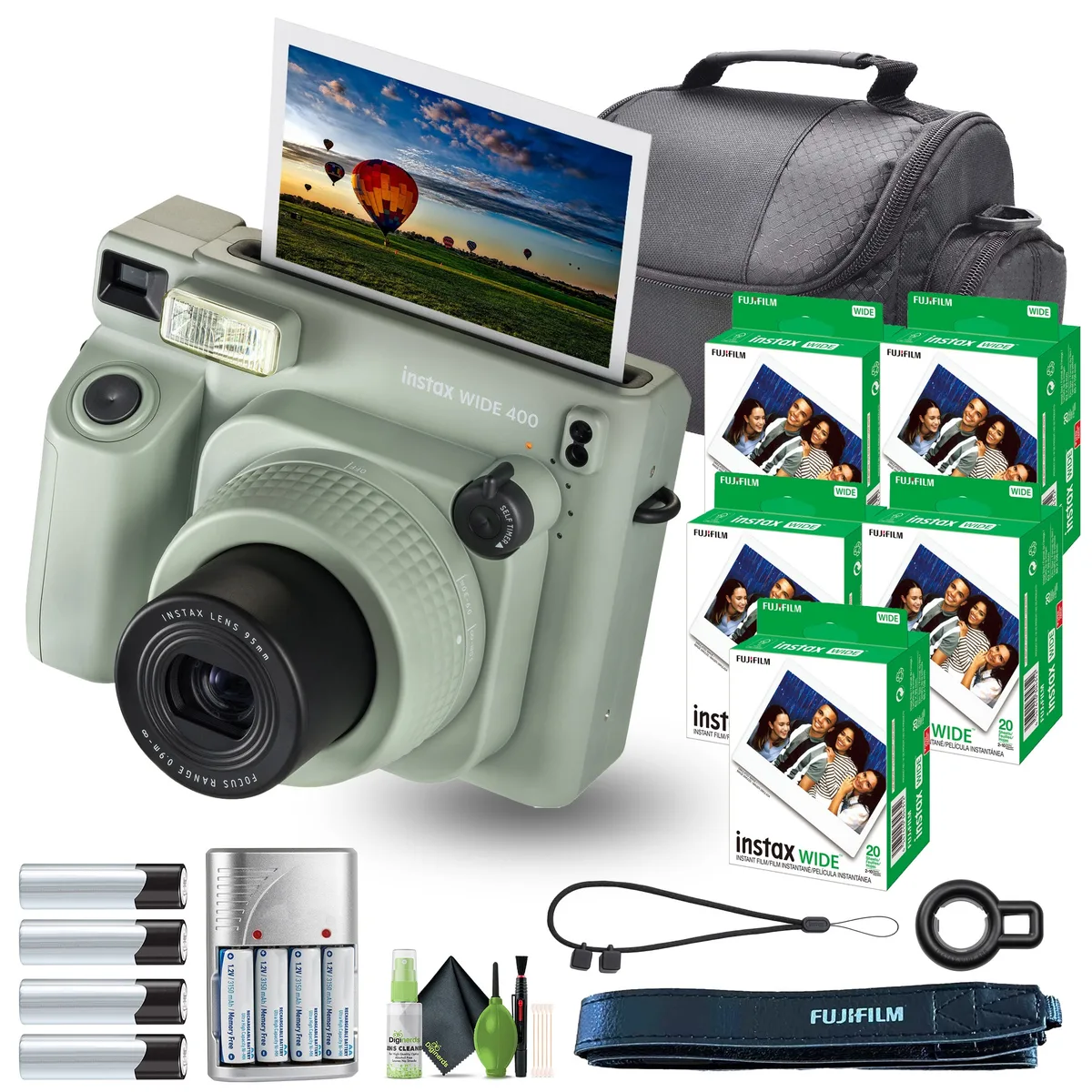 FUJIFILM FUJIFILM Instax Wide 400 Green film camera 100 sheets — product photo