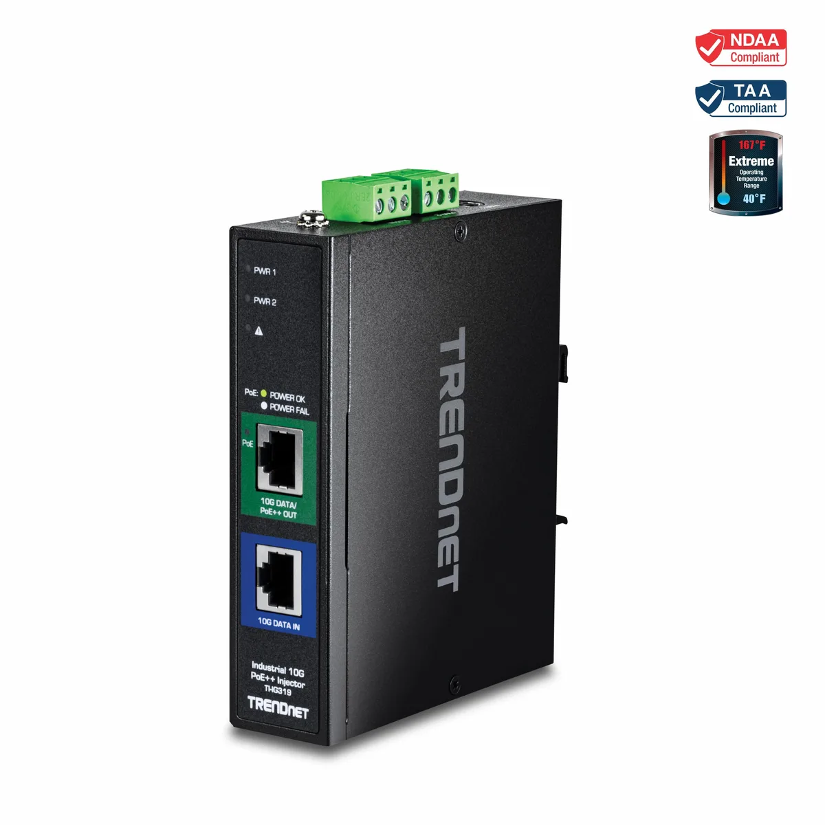 TRENDnet TRENDnet TI-IG319 Industrial 10G PoE++ Injector — product photo