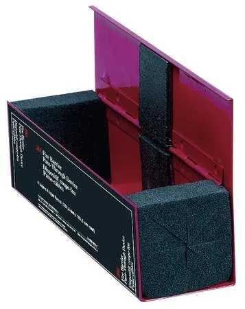 Red square metal pass-through device, four inches each side