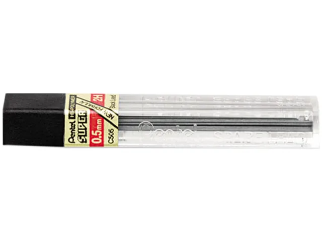 Pentel of America, Ltd. Pentel of America, Ltd. C5052H pen refills 0.5mm 2H black 12 tube — product photo