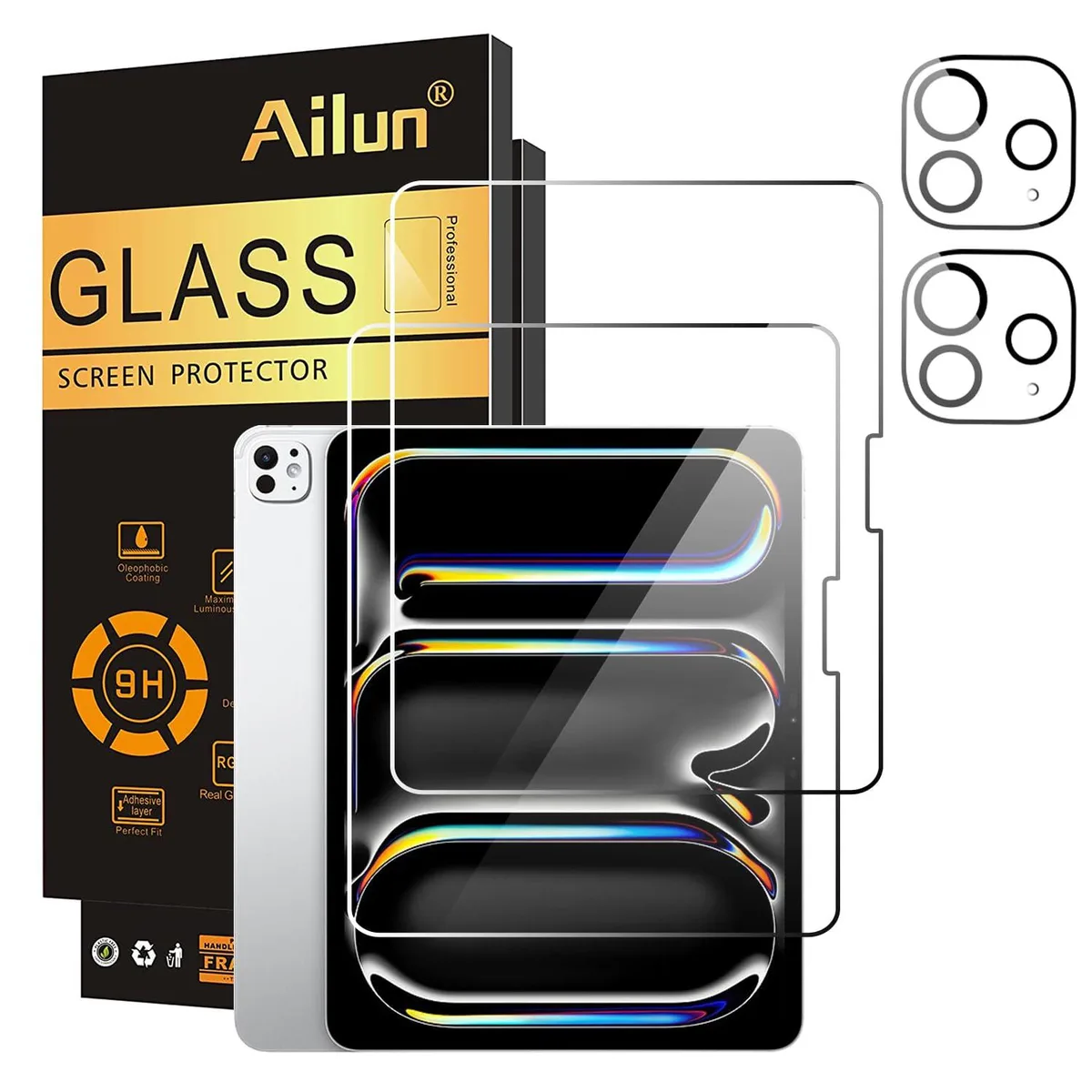 Ailun 2+2 Pack Screen & Lens Protector for iPad Pro 13 Inch 2024/2025 — product photo