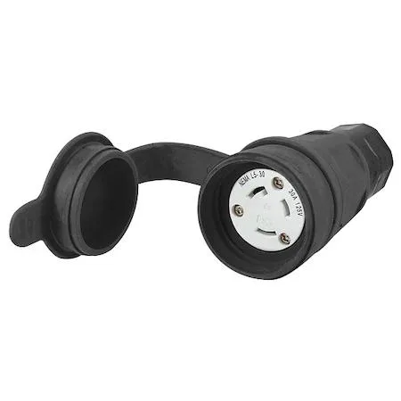 Hubbell Incorporated Hubbell Incorporated HBL29W47BK Watertight Locking Connector L5-30R — product photo