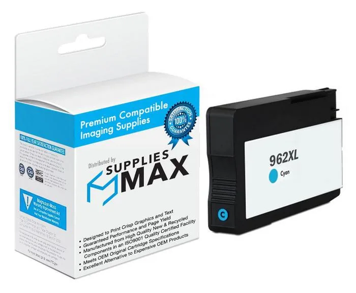 SuppliesMax SuppliesMax HP 3JA00AN High Yield Cyan Inkjet Cartridge 1600 Pages — product photo