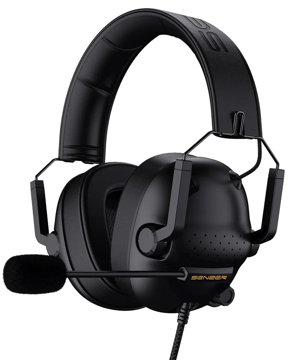  SENZER SG500 Wired Gaming Headset Black 3.5 mm 50 mm 16 ohm 0.66 lb Foldable Noise Cancelling Microphone — product photo