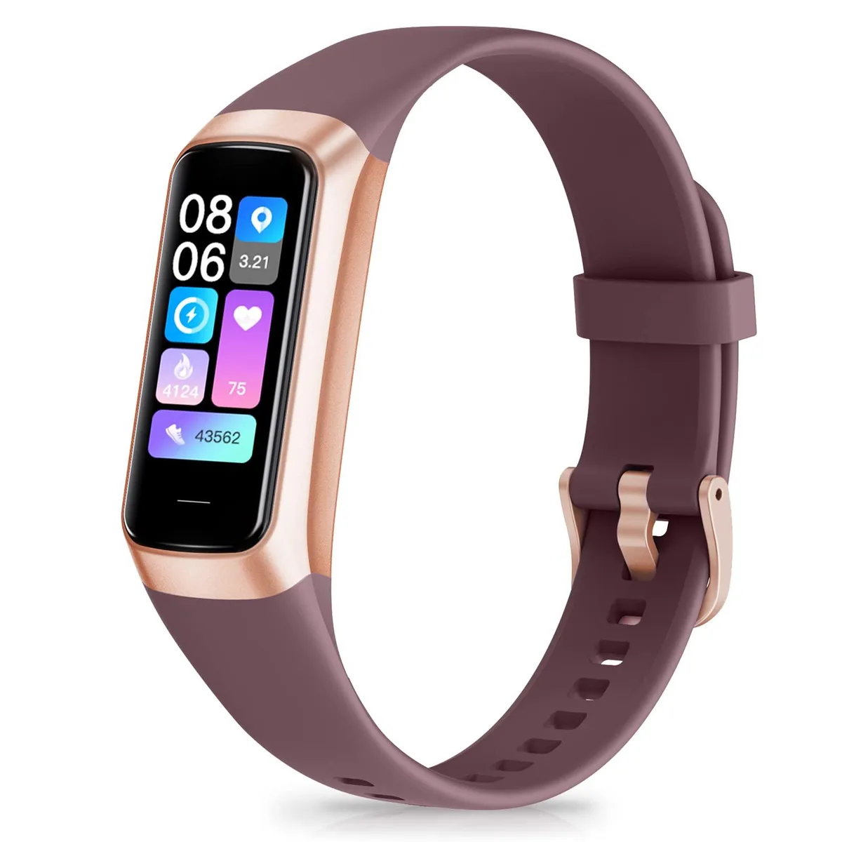  Zeacool Smart Watch Bordeaux 1.1" AMOLED 25 Sport Modes 5 ATM 10-14 Day Battery — product photo