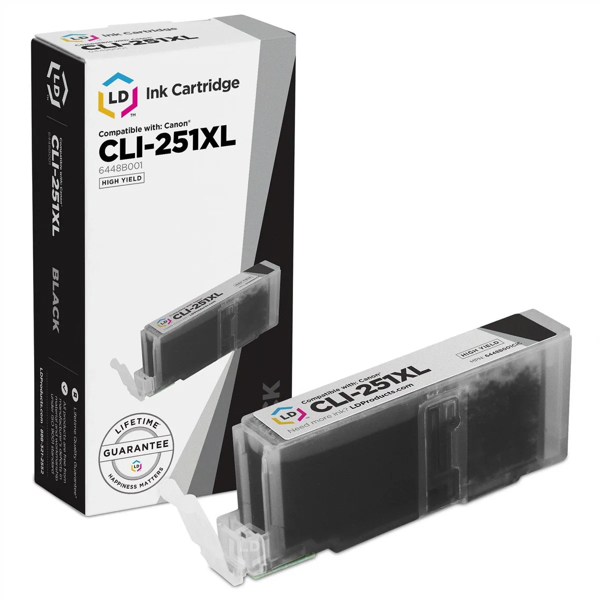 LD Products LD Products CLI-251XL 6448B001 High Yield Black Ink Cartridge 4425 Pages — product photo