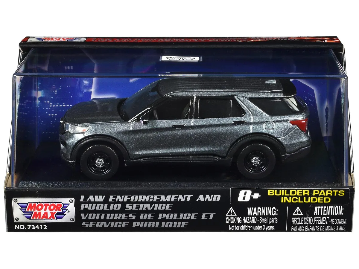 MOTORMAX MOTORMAX 2022 Ford Police Interceptor Gray Metallic Unmarked 1/43 Diecast — product photo