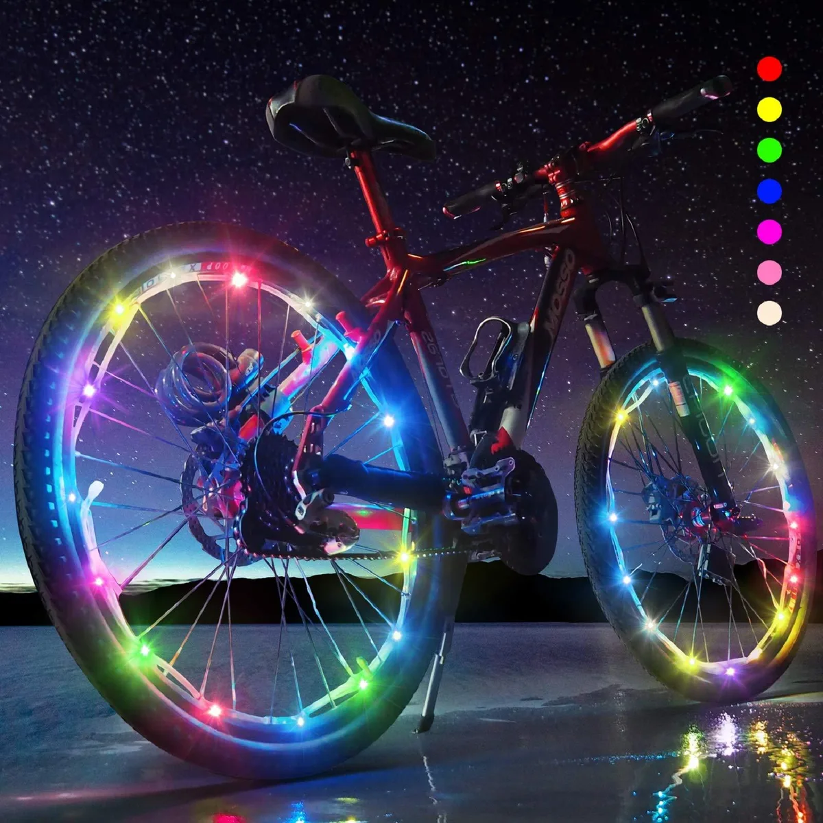 500 lumen waterproof LED spoke lights 2 pack — product photo