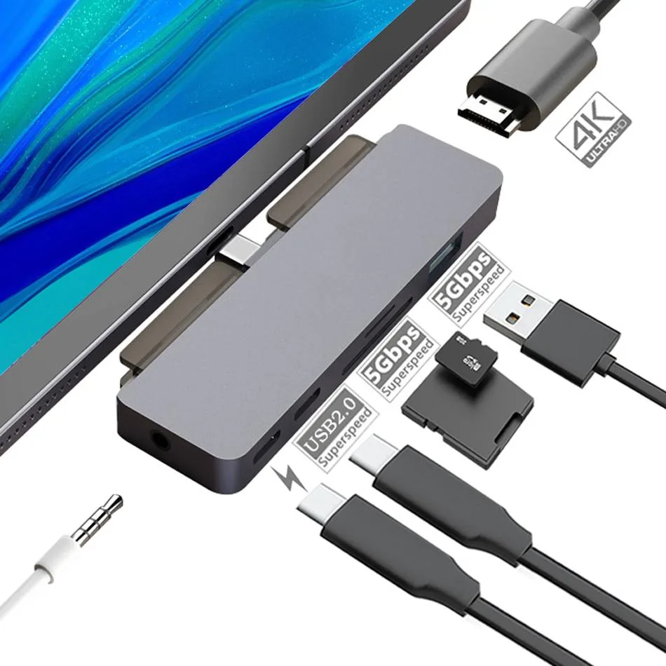WRIARICH WRIARICH IPH701 7-in-1 USB-C Hub Gray — product photo