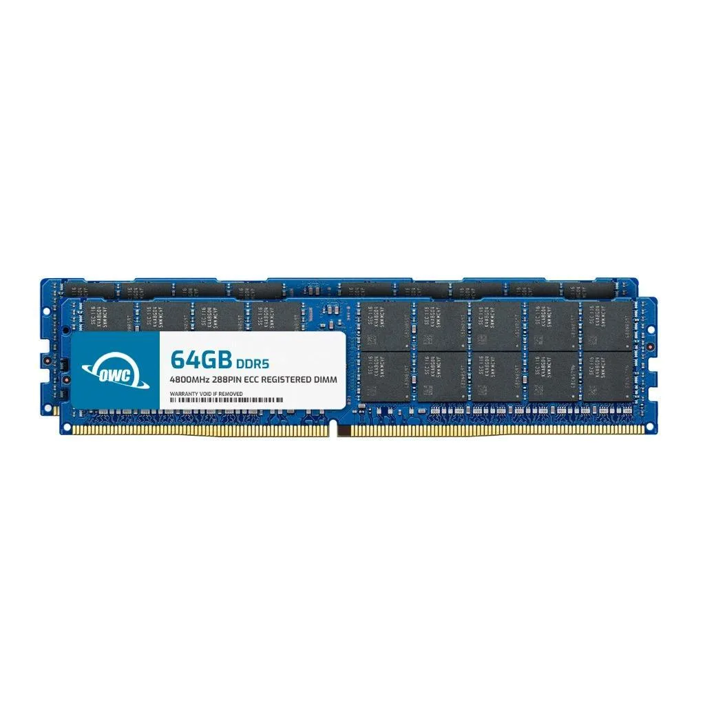 OWC OWC 128GB (2x64GB) DDR5 4800 CL40 2Rx4 ECC Registered RDIMM for ThinkSystem SR950 V3 memory upgrade — product photo