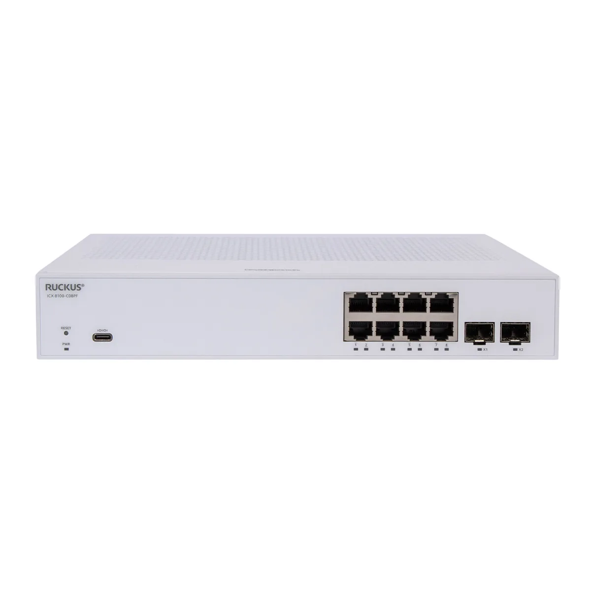 RUCKUS WIRELESS RUCKUS WIRELESS ICX8100-C08PF 8-port PoE+ network switch — product photo