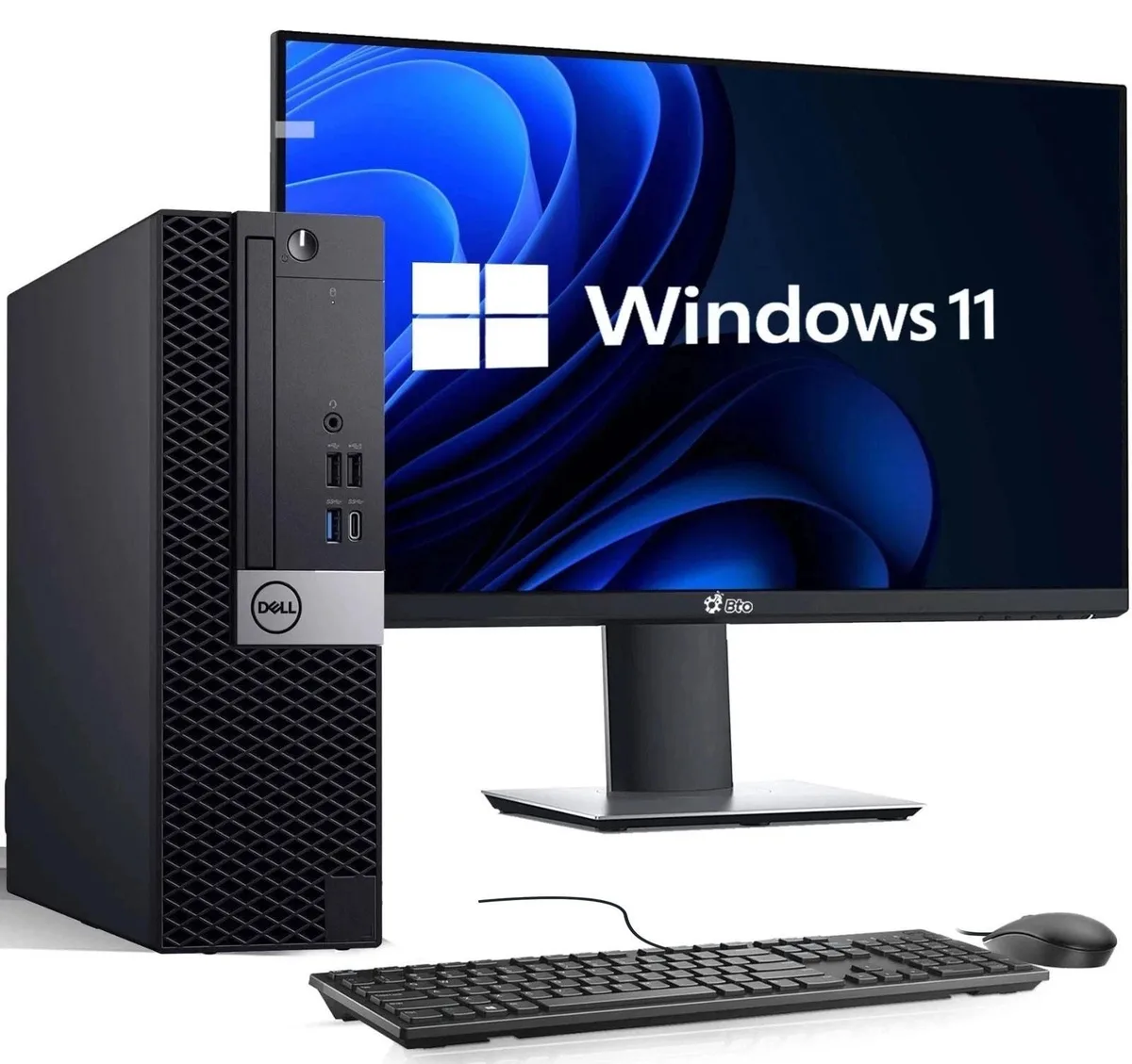 DELL DELL OptiPlex 3070 SFF Desktop PC i5-9500 32GB 1TB SSD 24" Monitor Win 11 Pro — product photo