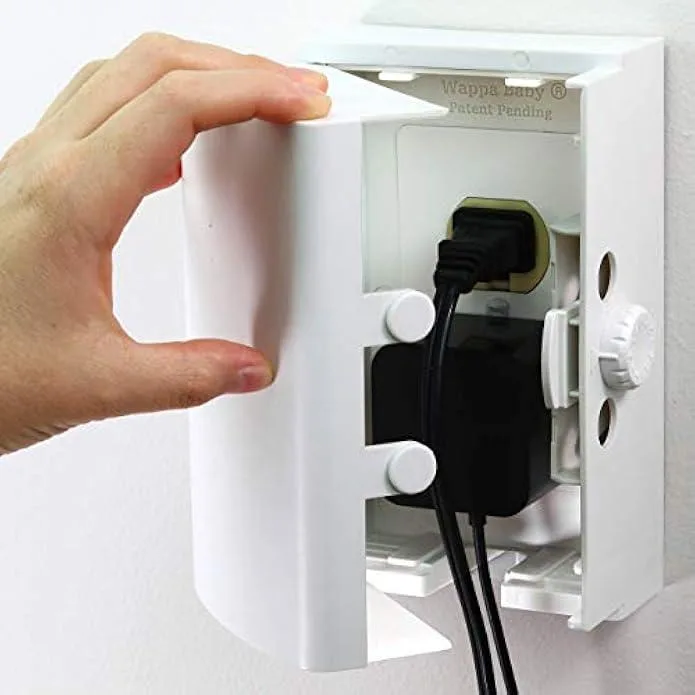 usbroway usbroway Baby Safety Outlet Cover Double Lock 5.6 H 3.1 W 2.6 Depth — product photo