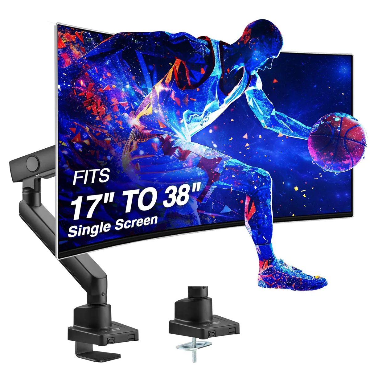 ARENTI ARENTI AVLT Single Monitor Arm 17-38" 12kg 2 in 1 accessory — product photo