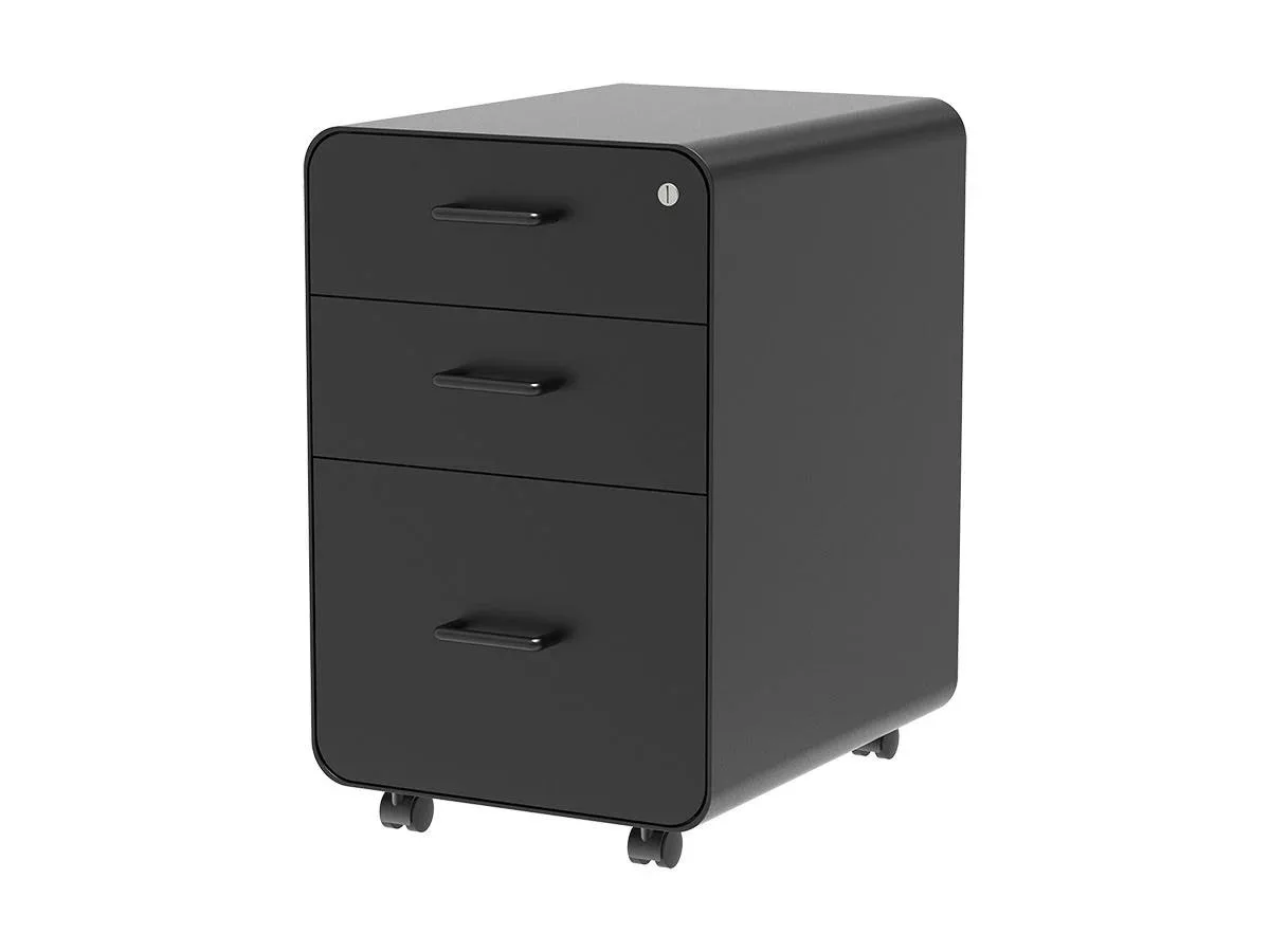 Monoprice Inc. Monoprice Inc. 137876 3-Drawer File Cabinet Black 15.7x19.6x24.6in — product photo