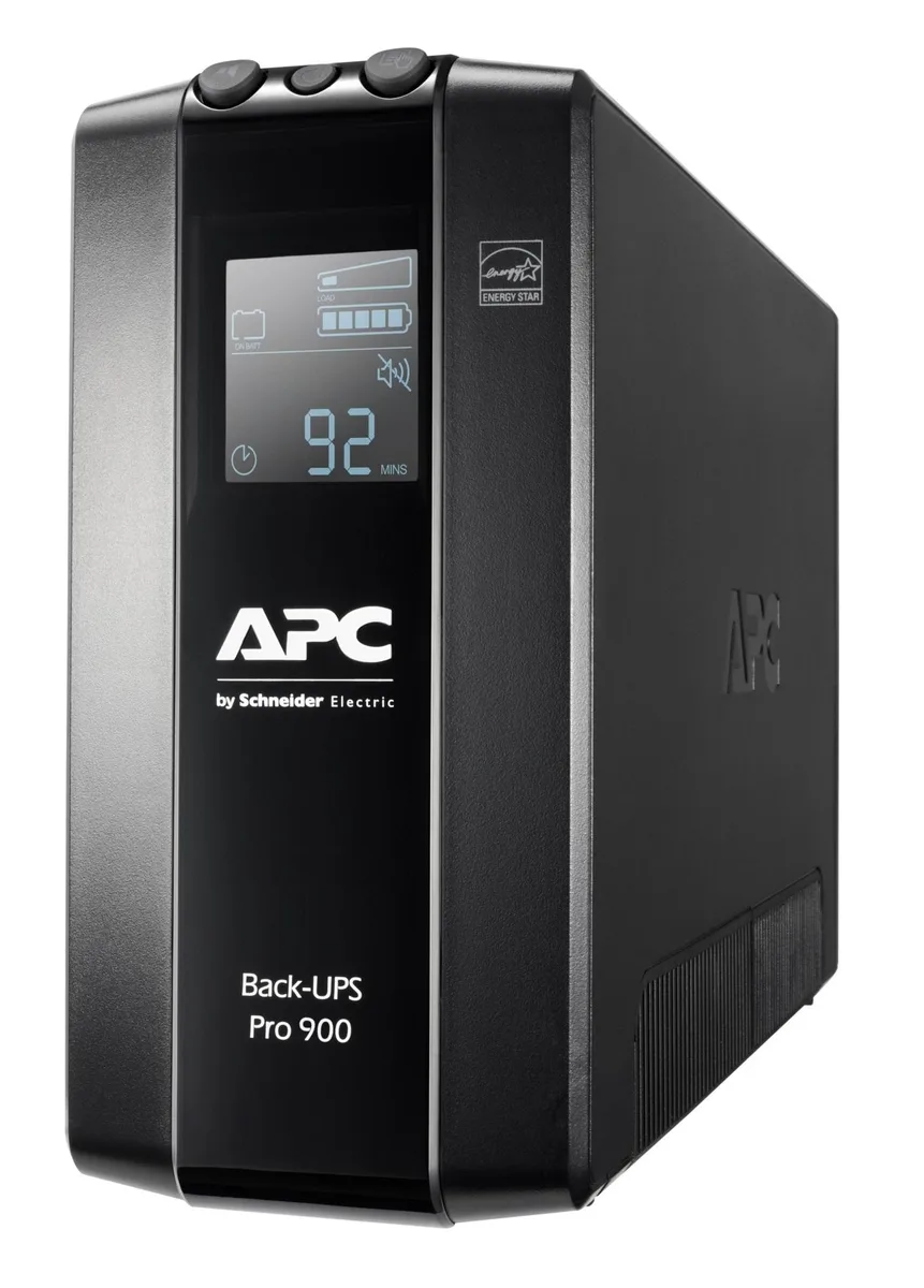 APC Back-UPS Pro BR 900VA UPS unit with LCD display and six outlets