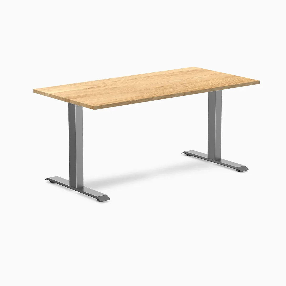 Desky Desky Zero Hardwood Office Desk White Oak 60 x 30 in Space Gray — product photo