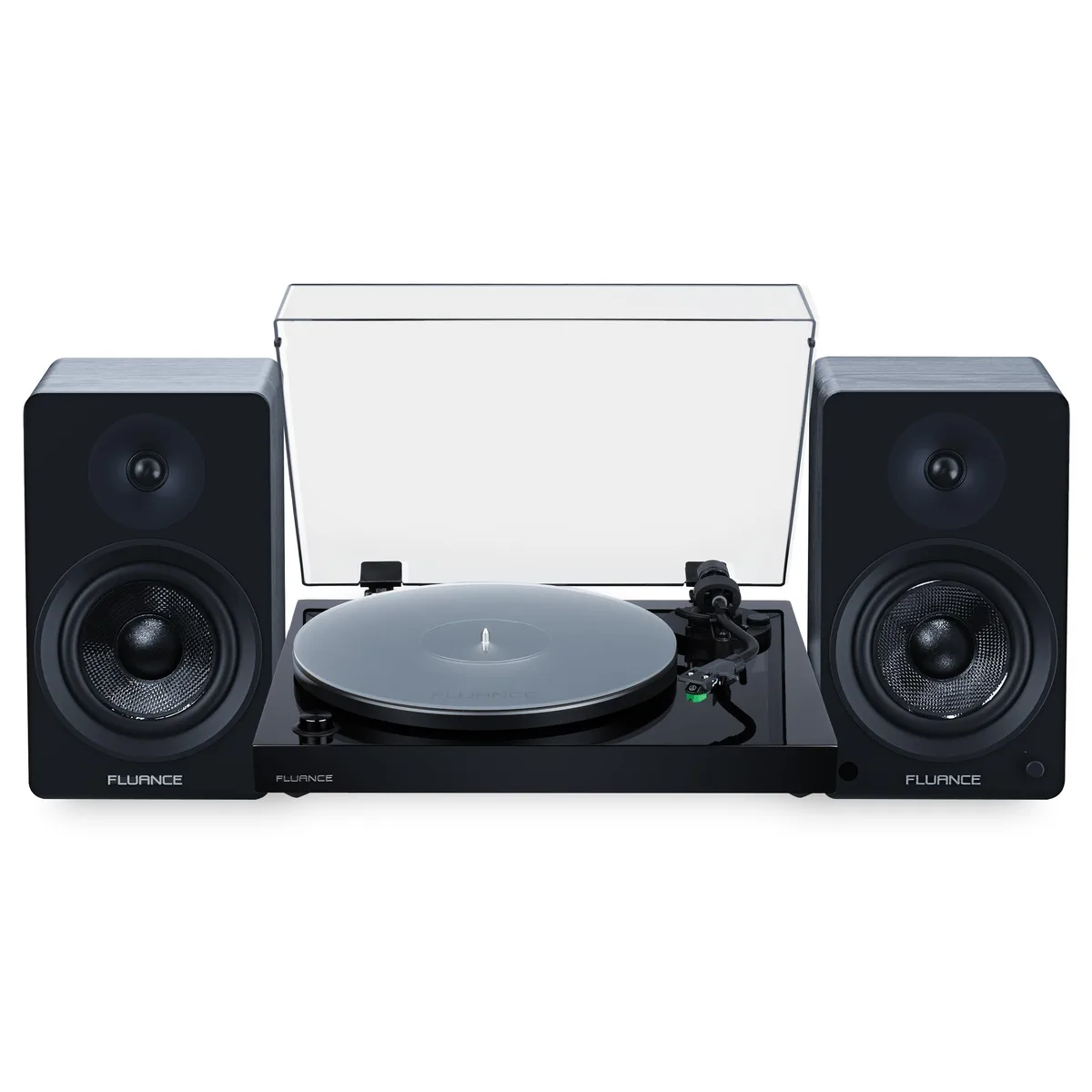 Fluance Fluance RT81+ Elite Turntable &amp; Ai61 6.5" Speakers Bundle (Piano Black / Black Ash) — product photo