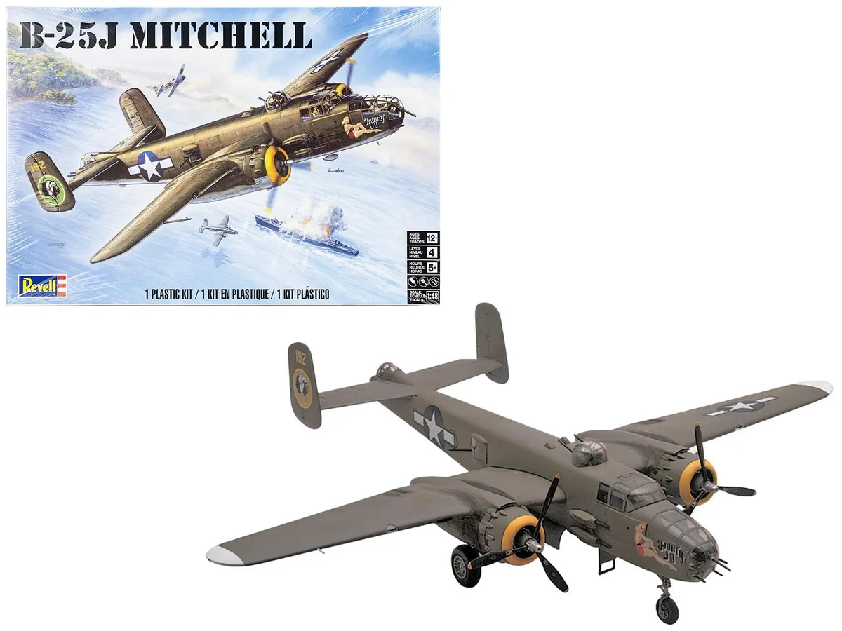 Revell Revell B-25J Mitchell 1/48 Model Kit Level 4 147 Parts — product photo