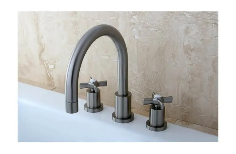 KINGSTON BRASS KINGSTON BRASS KS8328ZX Roman Tub Filler Satin Nickel kitchen faucet — product photo