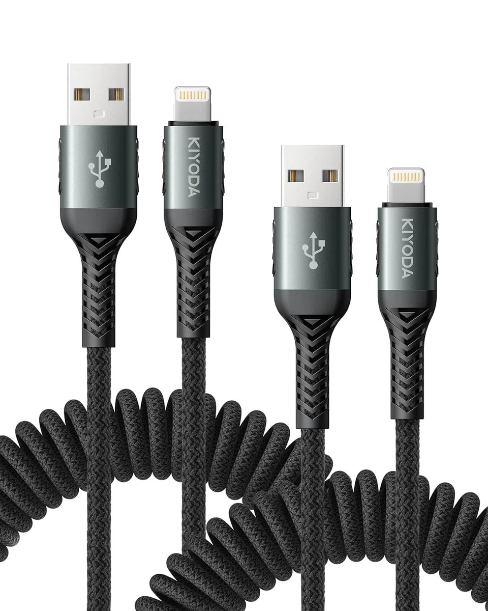 MCHOSE MCHOSE USB-A to Lightning Coiled Cable 6ft MFi Certified — product photo