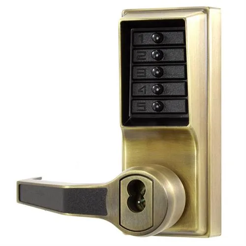 Simplex Simplex L1021B-LH-3 Bright Brass LH Mechanical Pushbutton Combination Door Lock — product photo